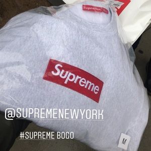 Supreme box logo crew neck bogo